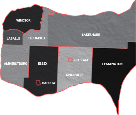 Map of Windsor-Essex County